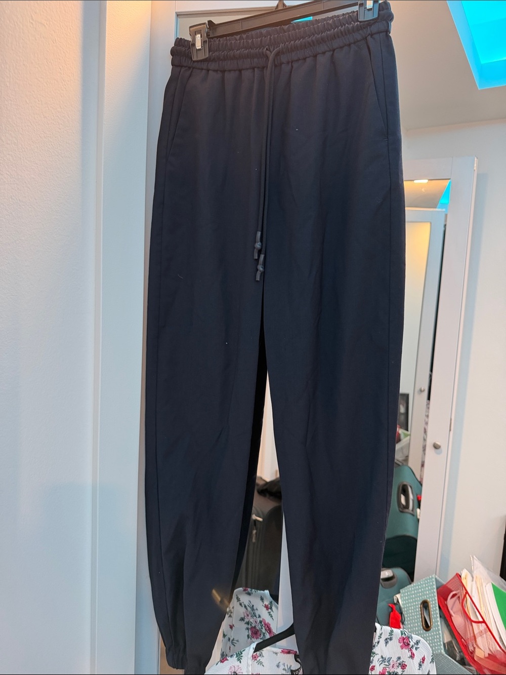 Lacoste Black Drawstring Jogger Pants